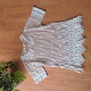 Sheer lace blouse